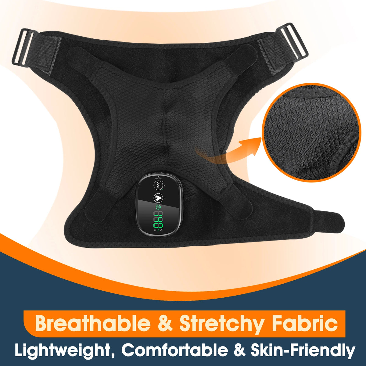 Rechargeable Electric Heating Shoulder Massage Wrap With LED Hot Compress