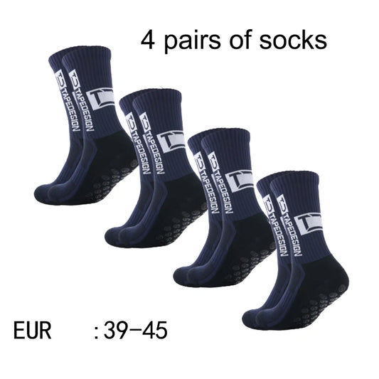 4 pairs of new TC mid tube glued football socks for sports training and competition, non slip and breathable socks 2030