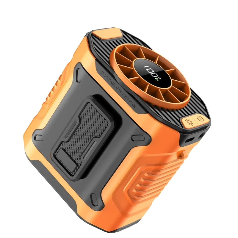 2026 new waist hanging fan outdoor camping fan portable violent fan long endurance cooling and charging