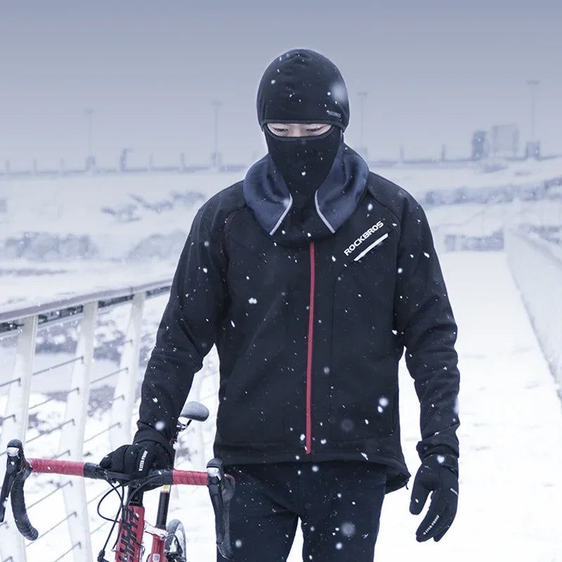 ROCKBROS Winter Balaclava Face Mask Fleece Thermal Windproof For Cycling