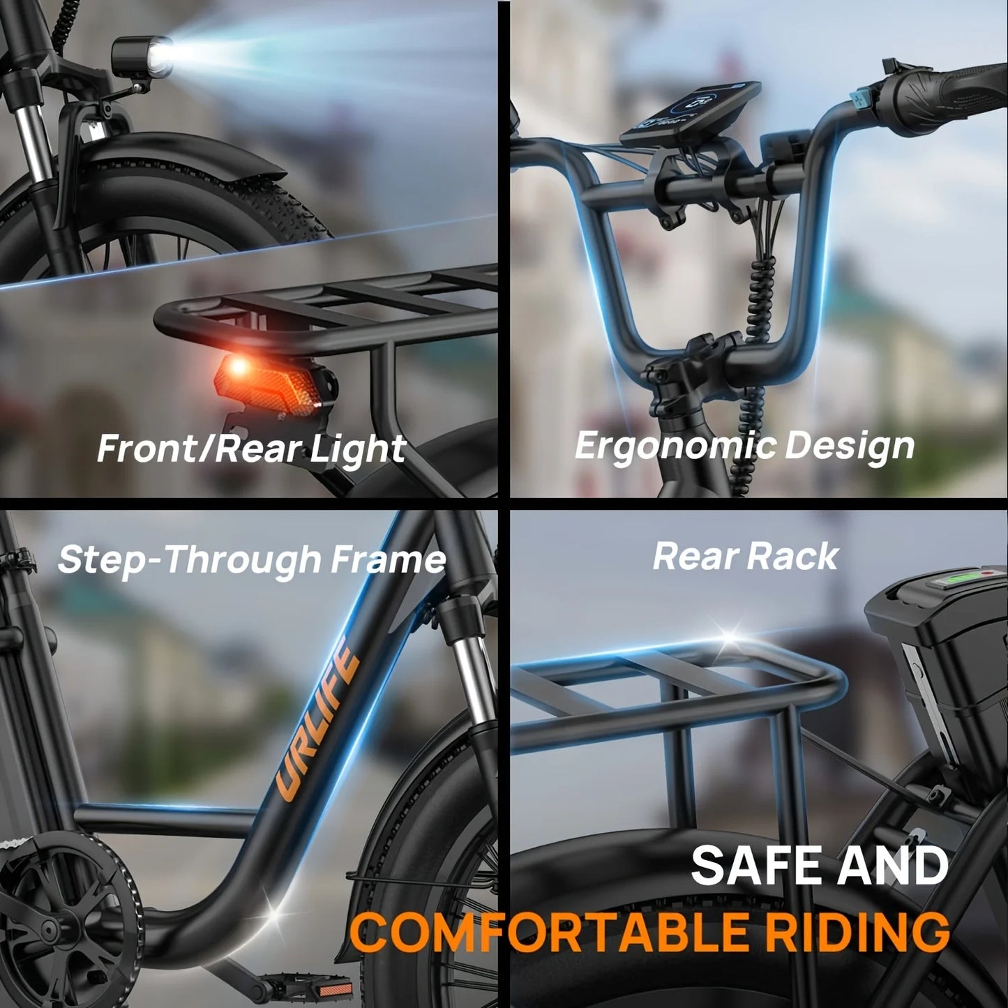 URLIFE E20 1000W Electric Bike With Dual Disc Brakes
