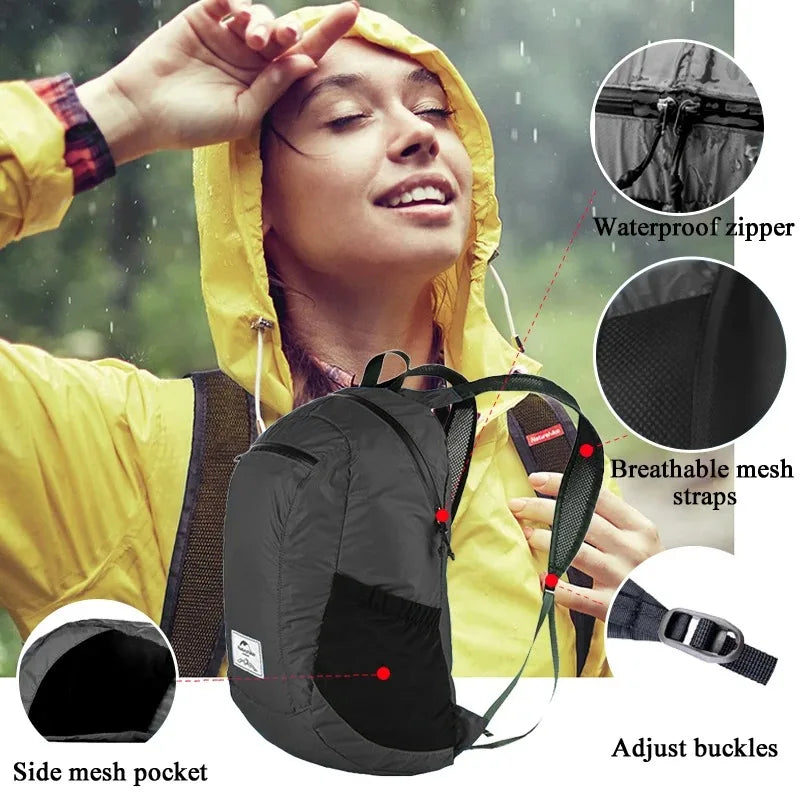 Naturehike Ultra Lightweight Nylon Hiking Travel Backpack