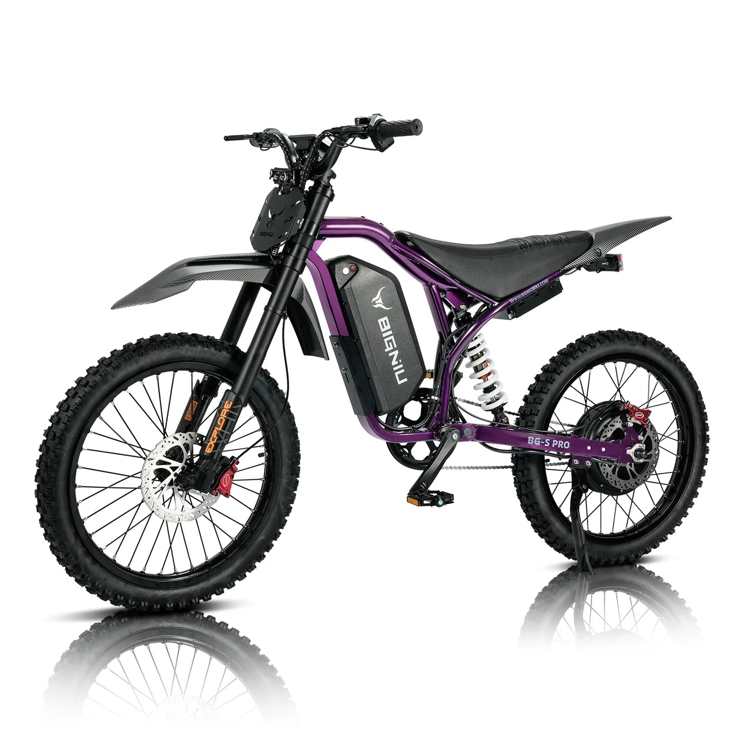 BIGNIU BG-S Pro 3000W Electric Bike for Adults, 40+MPH Fat Tire E-Bike with Full Suspension & Hydraulic Brakes