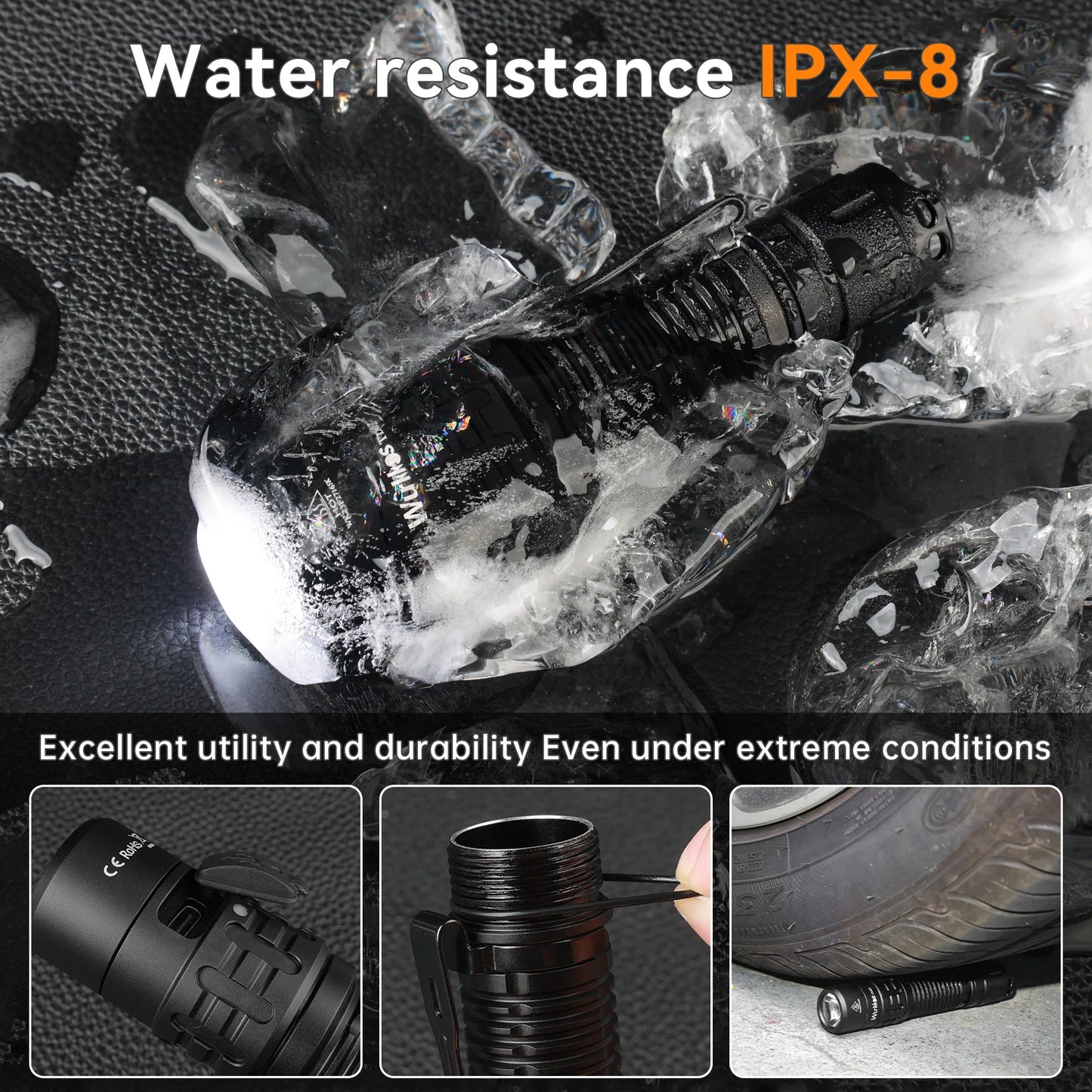 Wurkkos TD02 Flashlight 2000 Lumens Rechargeable Aluminum