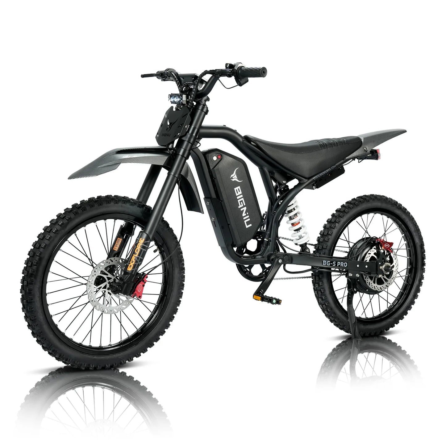 BIGNIU BG-S Pro 3000W Electric Bike for Adults, 40+MPH Fat Tire E-Bike with Full Suspension & Hydraulic Brakes