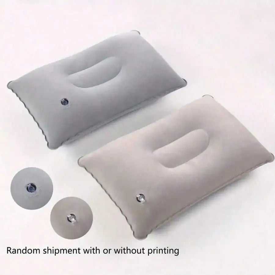 2pc Inflatable Pillow for Office Car Camping Hiking Supports Neck Lumbar