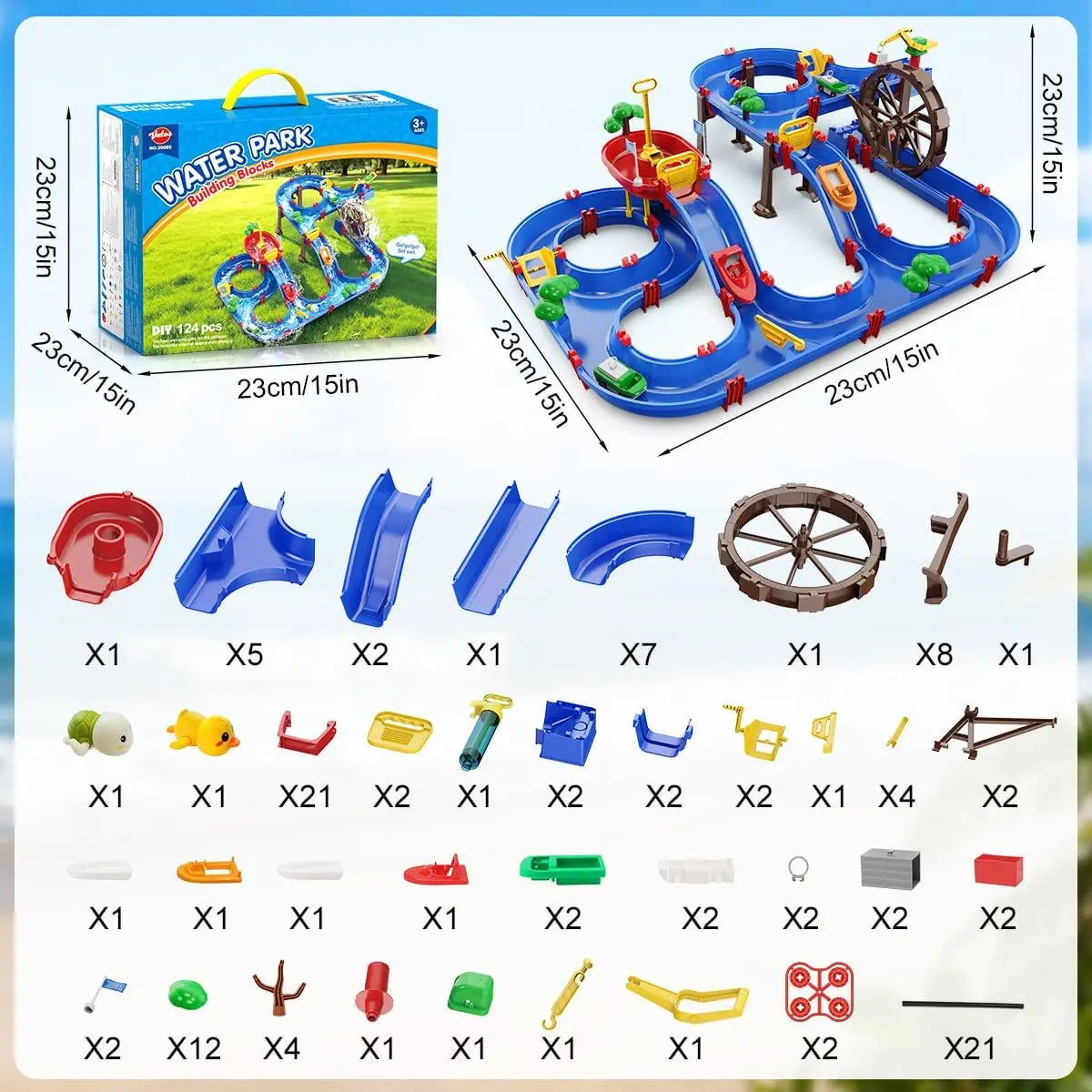 VATOS Outdoor Waterwheel Irrigation Truck Playset for Kidsране
