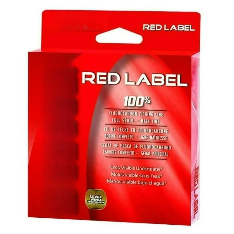 Red Label 100% Fluorocarbon Fishing Line 20lbs, 175yds Break Strength/Length - 20RM175