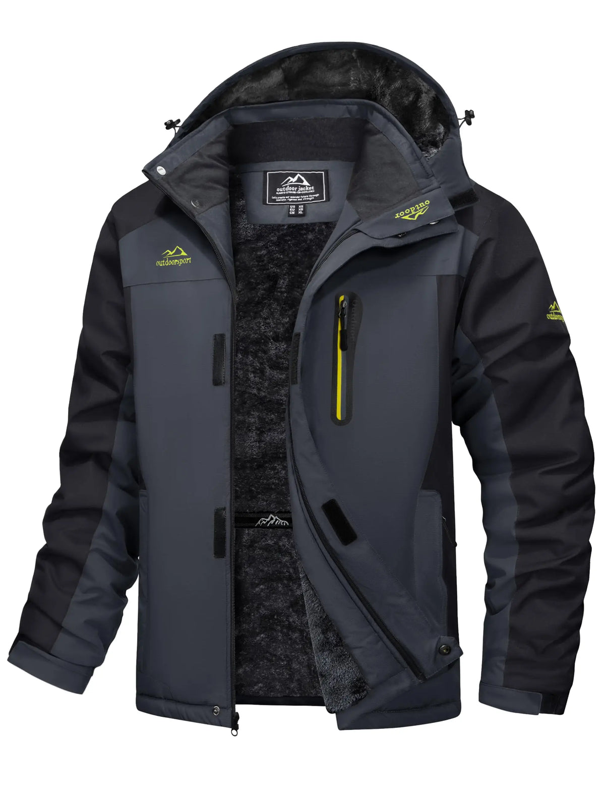 Cavva Mens Waterproof Fleece Lined Winter Parka With Removable Hood