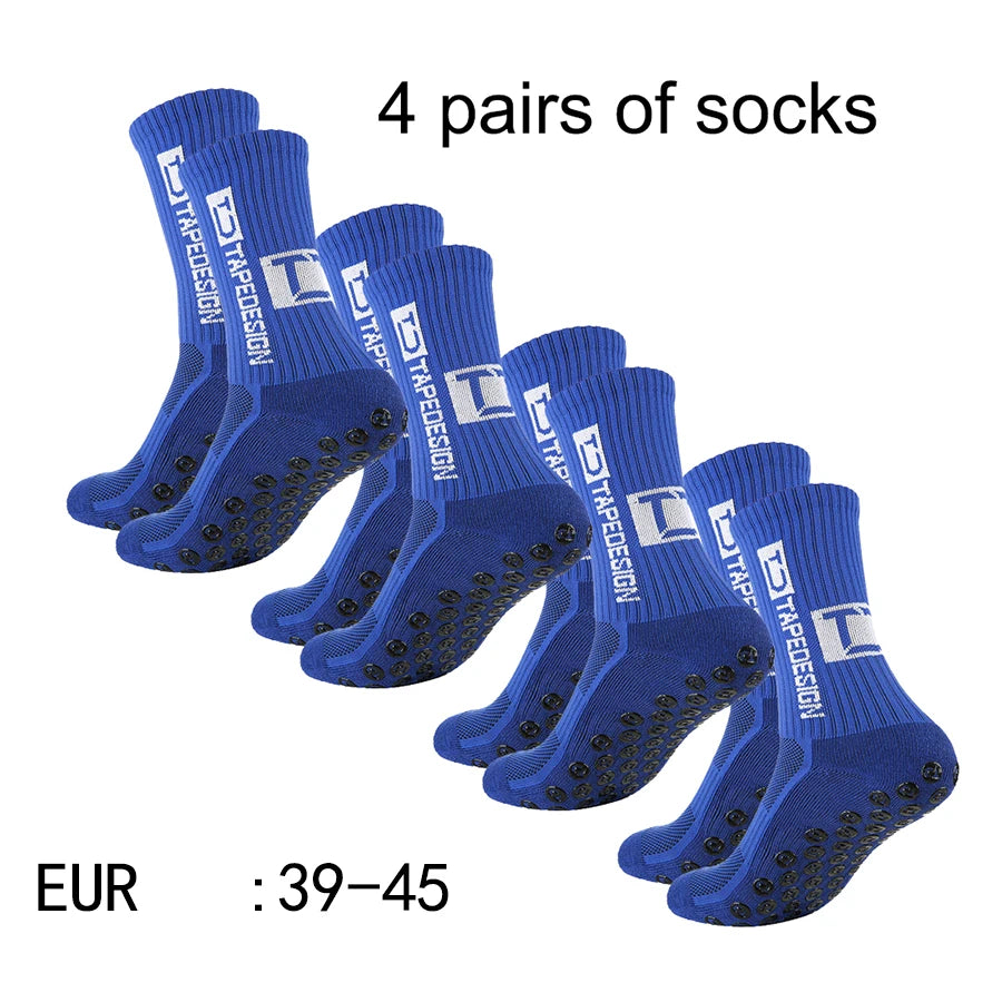4 pairs of new TC mid tube glued football socks for sports training and competition, non slip and breathable socks 2030