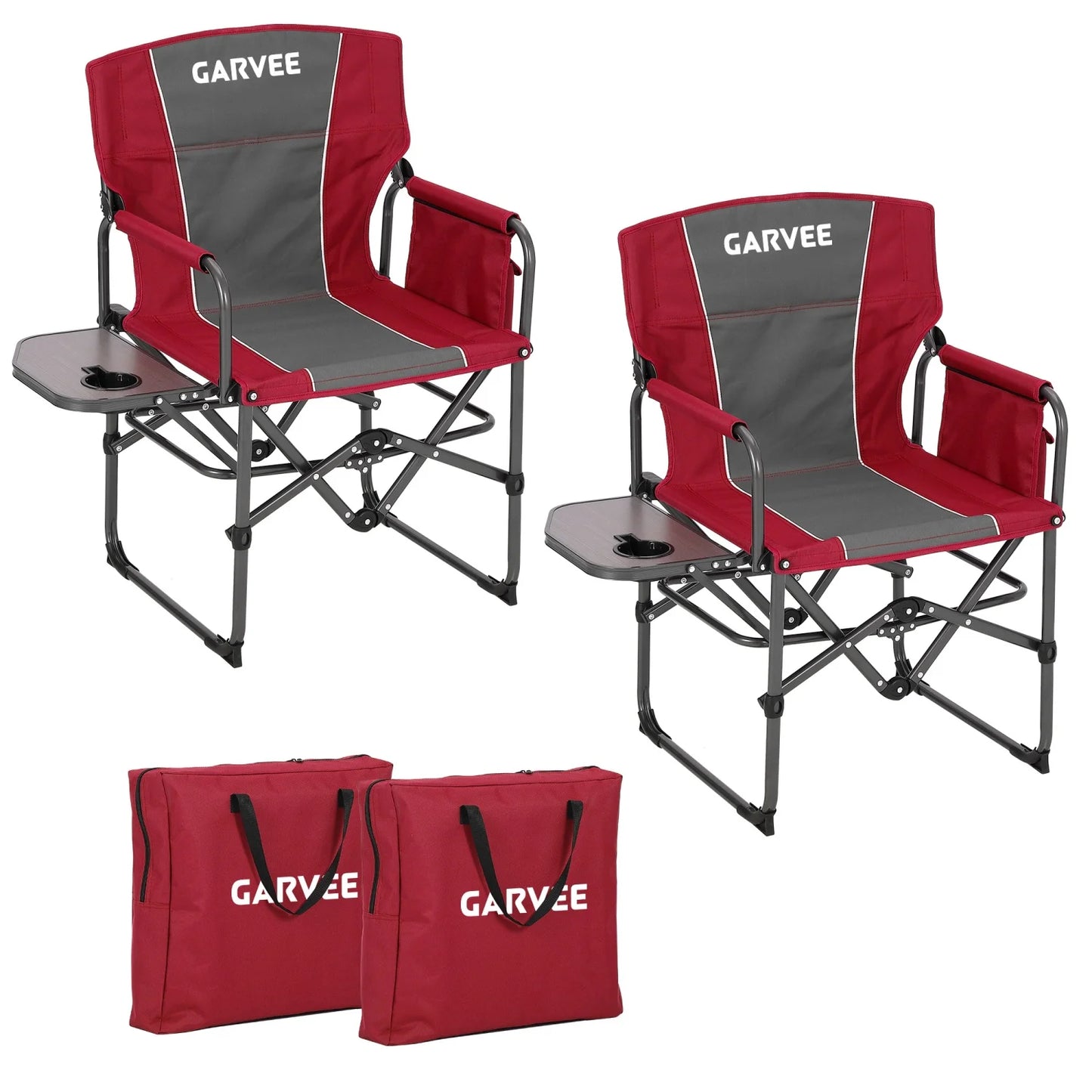 Hismiss Heavy Duty Folding Directors Chair With Cup Holder