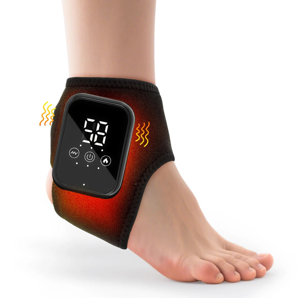Heated Ankle Brace, Hot Compress Ankle Support Wrap for Sprain Relief, Joint Protection Foot Brace
