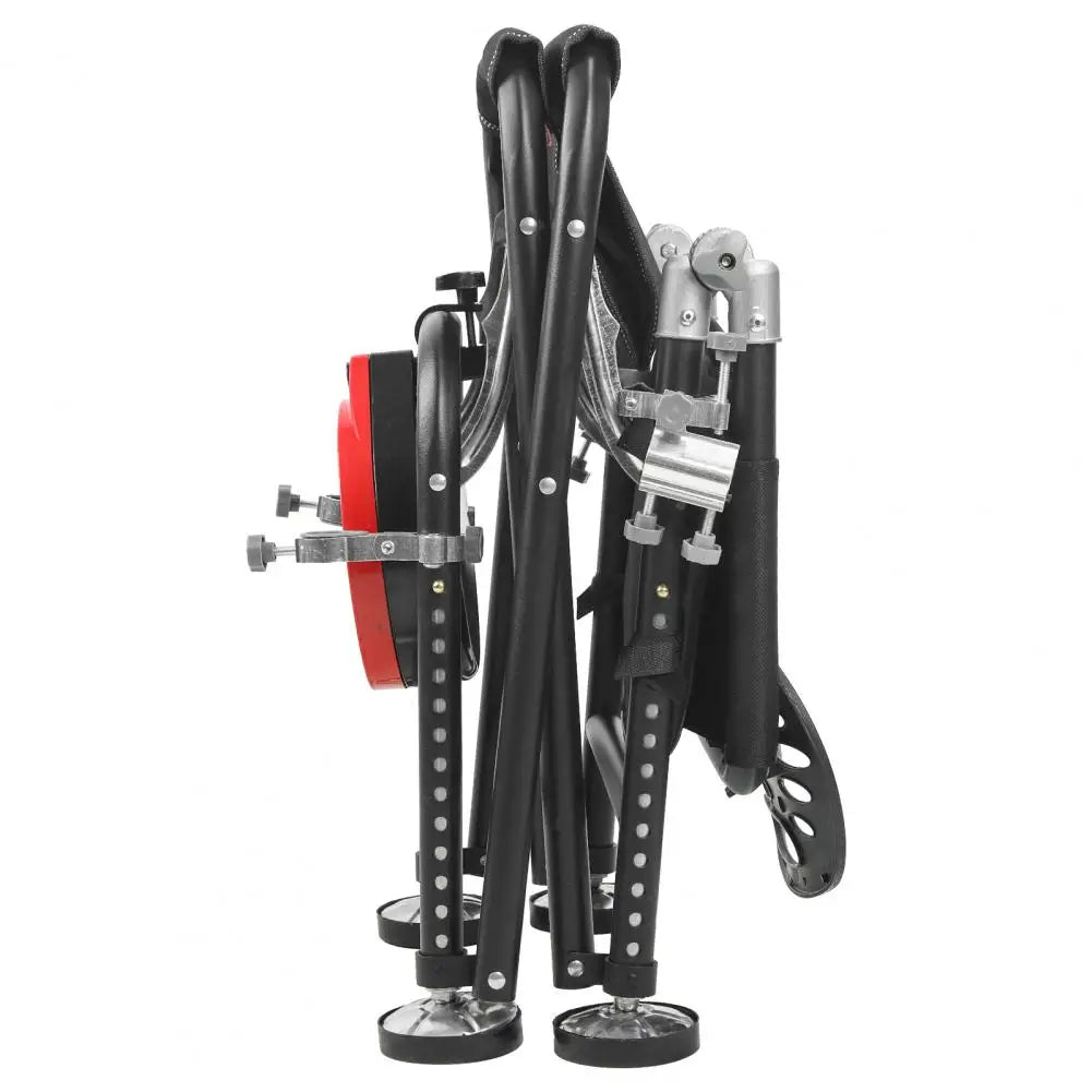 Folding Fishing Deck Chair Iron Recliner 13 Gear Rise Fall 21cm Adjustment Fishing Chair with Backrest Rod Holder Fisherman Gift