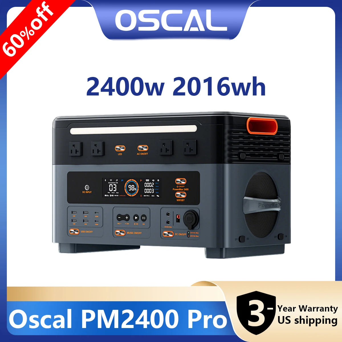 OUKITEL OSCAL LiFePO4 Portable Power Station With UPS Backup