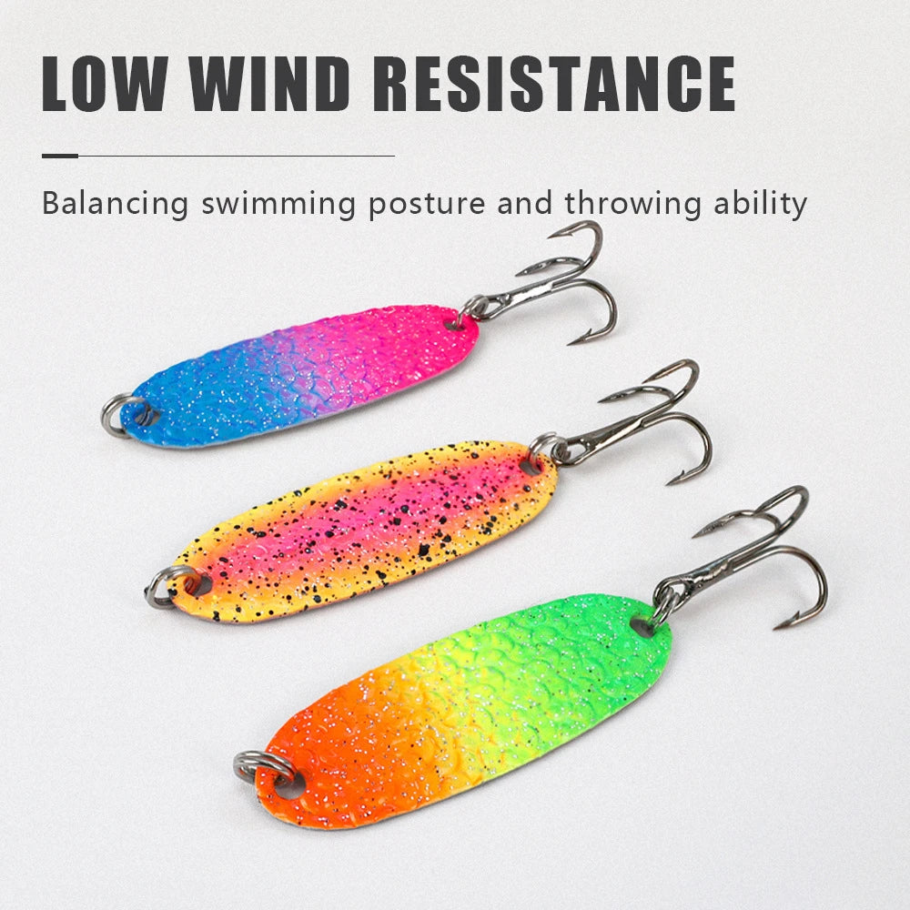 Classic Willow Blade Metal Spinner Bait Set For Trout Fishing