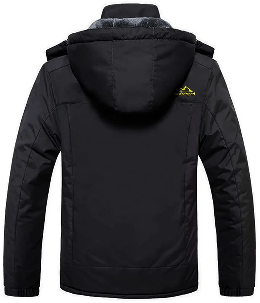 Cavva Mens Waterproof Fleece Lined Winter Parka With Removable Hood