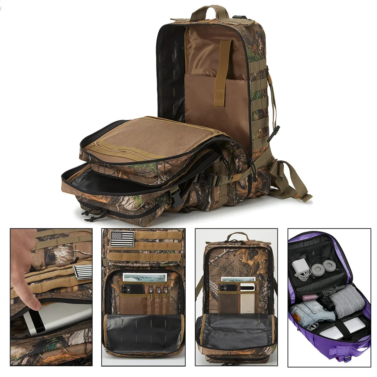 45L Hunting Large Capacity Outdoor Backpacks for men/Women 3 Days Gym Hiking Ba For Trekking Camping daypack back pack