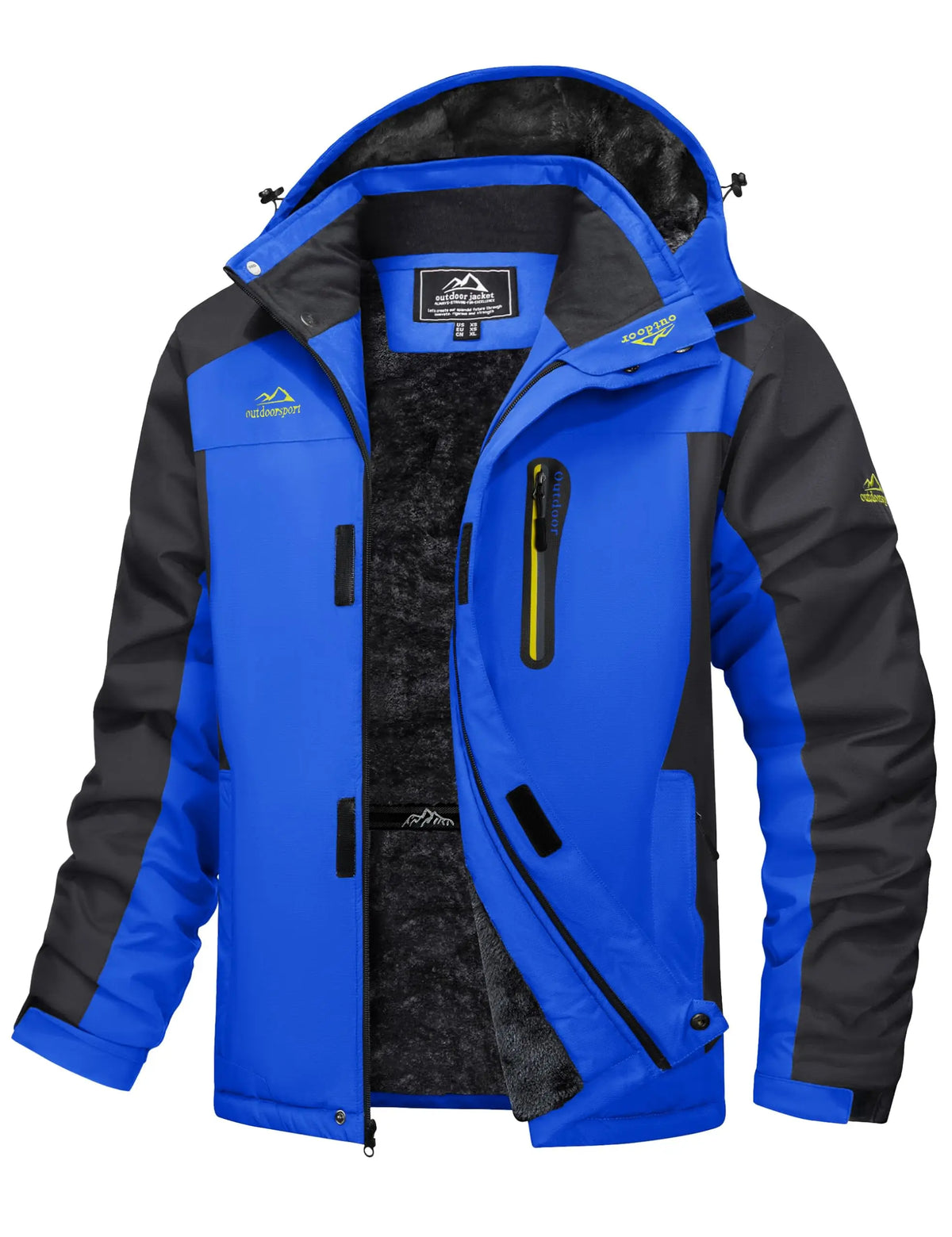 Cavva Mens Waterproof Fleece Lined Winter Parka With Removable Hood
