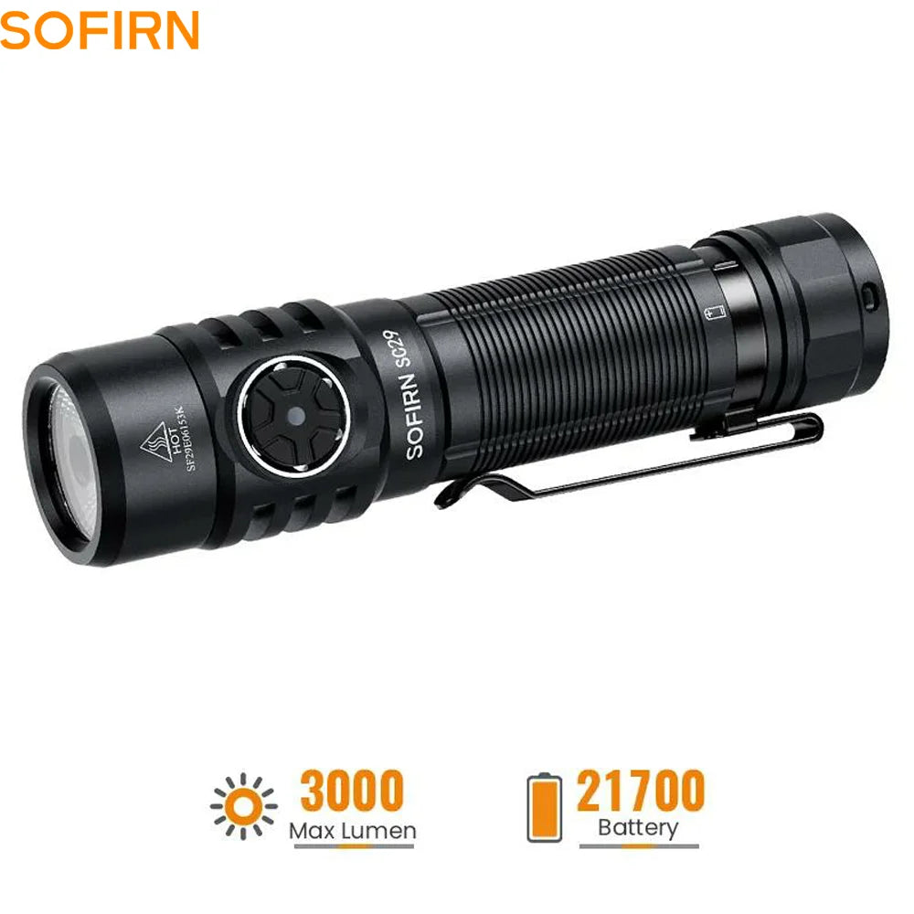 SOFIRN SP40 SC21PRO IF22A H25S SD09L SC29 SC31PRO SC13 SC33 Powerful Rechargeable LED Flashlight EDC Torch Shipping From US