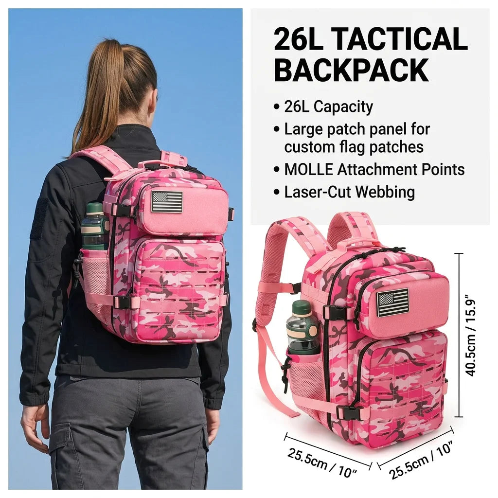 ReFire Gear Molle Hiking Backpack With Dual Cup Holders