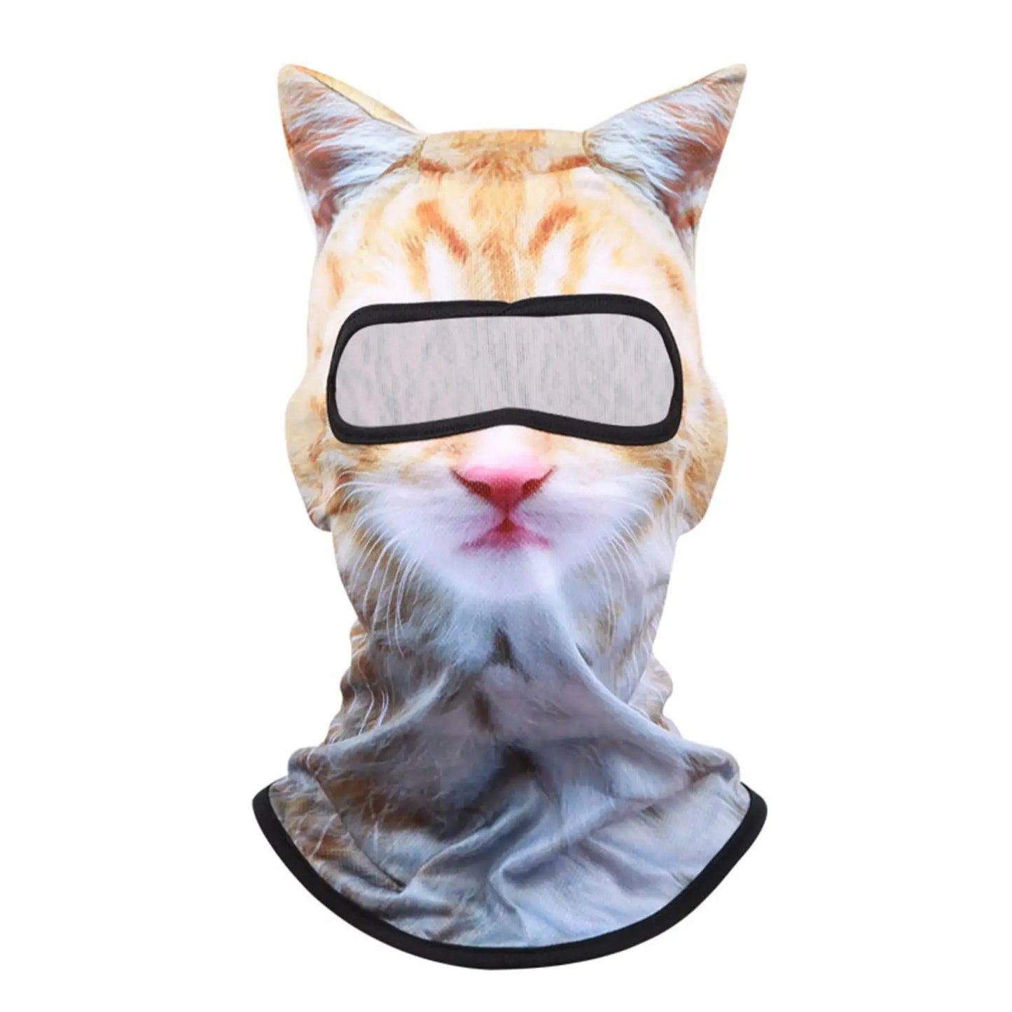 3D Cat Ski BalaclavaAnimal Face Covering Full Face Hood Masque Cute AnimalBalaclava Motorcycle Motocross Ski Snowboard Hat