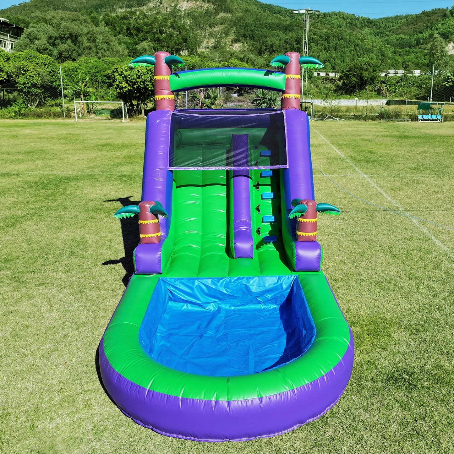 Inflatable water slide, Commercial Bounce House with Water Slide PVC and a 1100W Air blower 21ft/6.4M