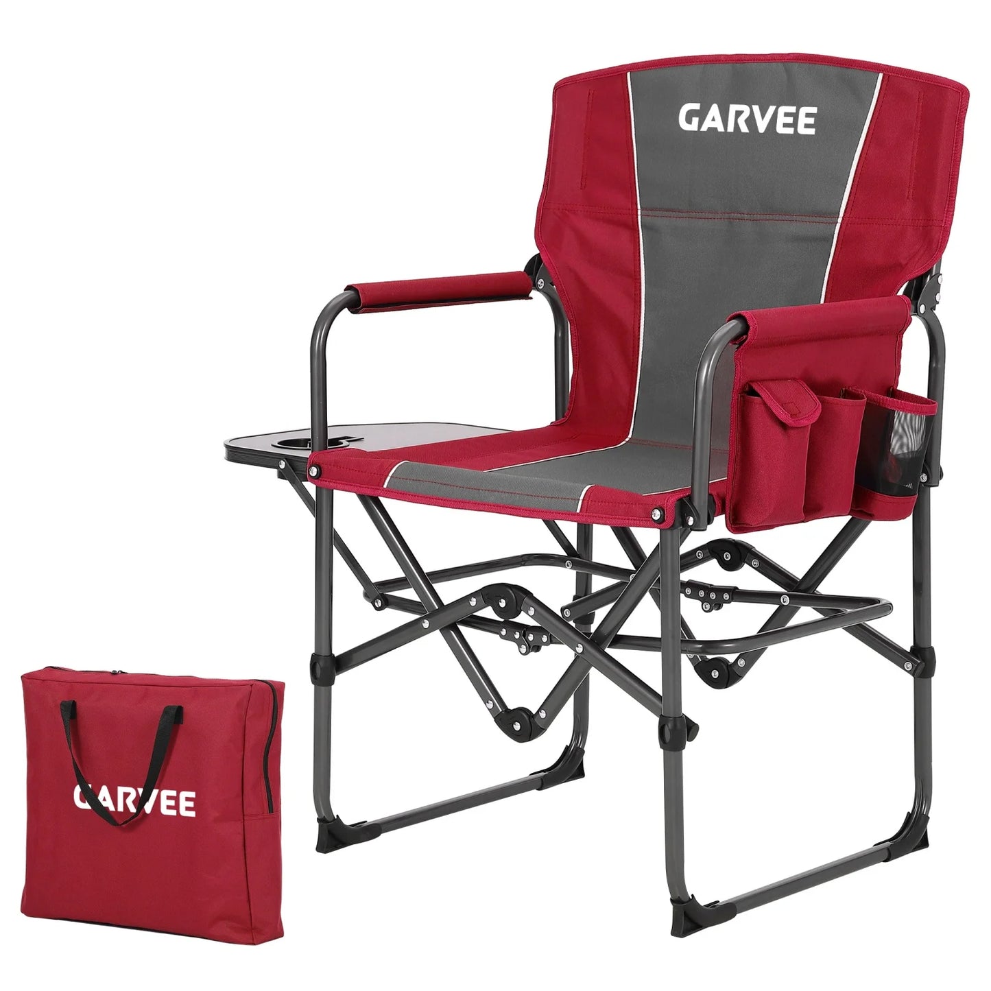 Hismiss Heavy Duty Folding Directors Chair With Cup Holder