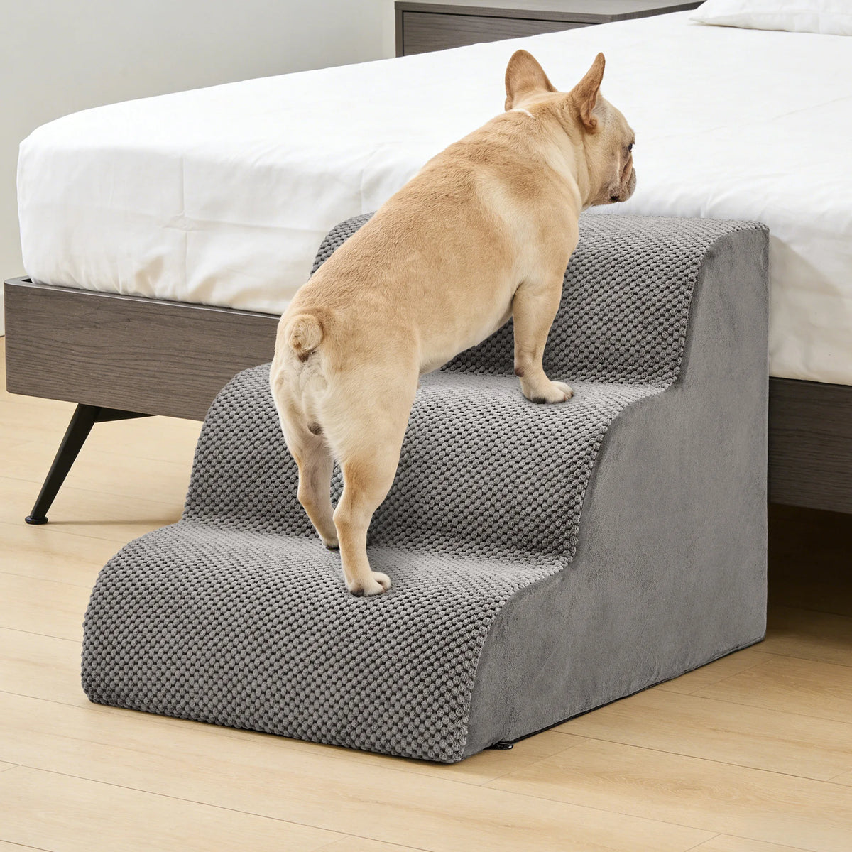 Curved Foam Dog Stairs Ramp for Small Dogs Indoor Steps