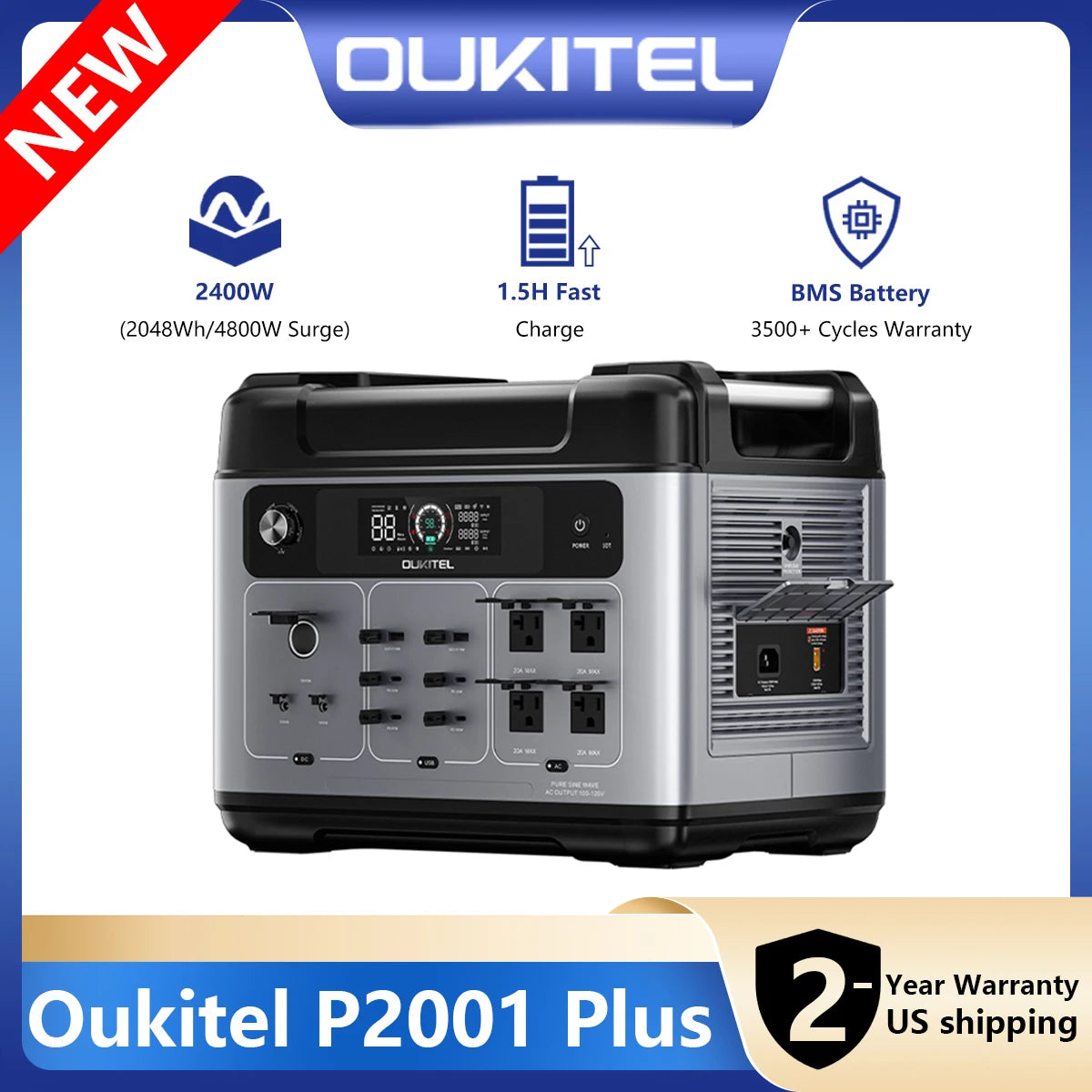OUKITEL OSCAL LiFePO4 Portable Power Station With UPS Backup