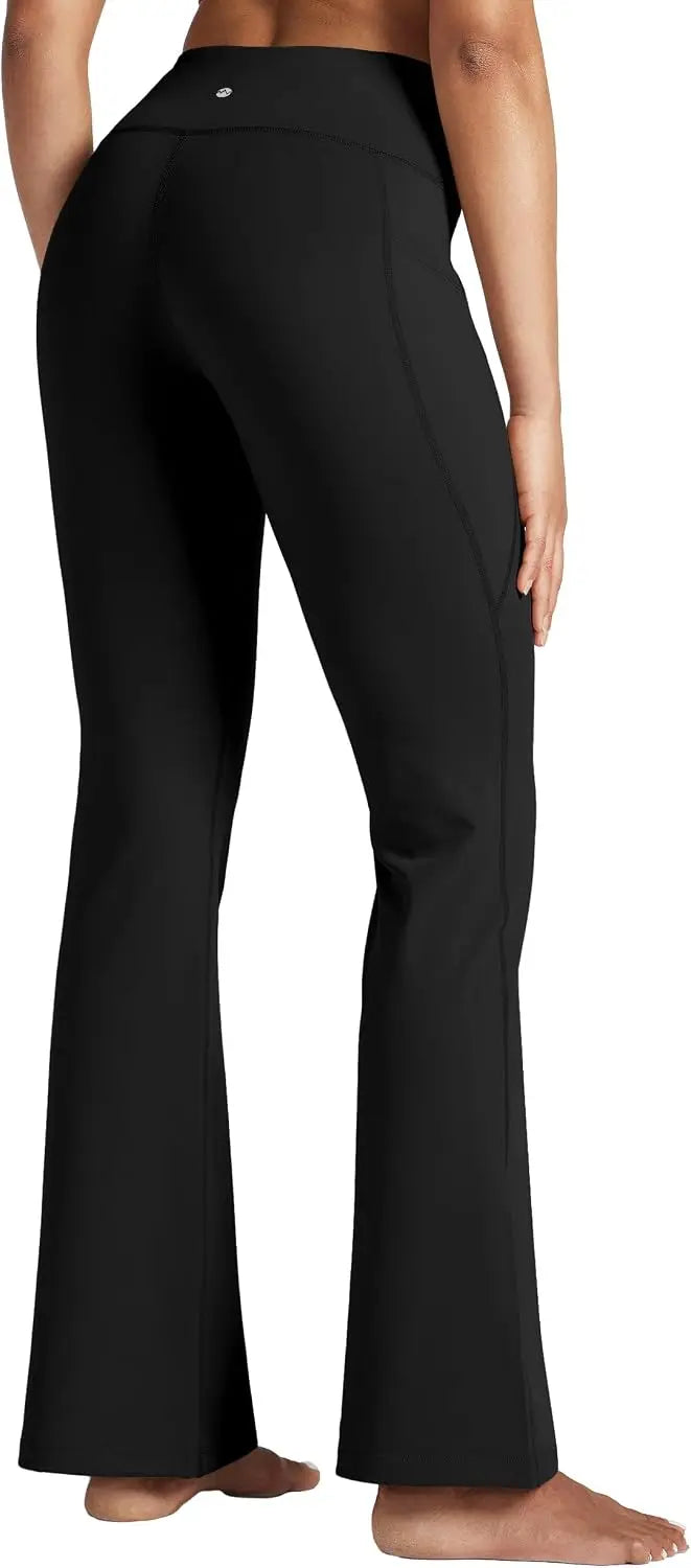 Multi Length Bootcut Flare Yoga Pants High Waist Tummy Control 4 Way Stretch Butt Lifting Daily Workout Side Pockets All Season Women