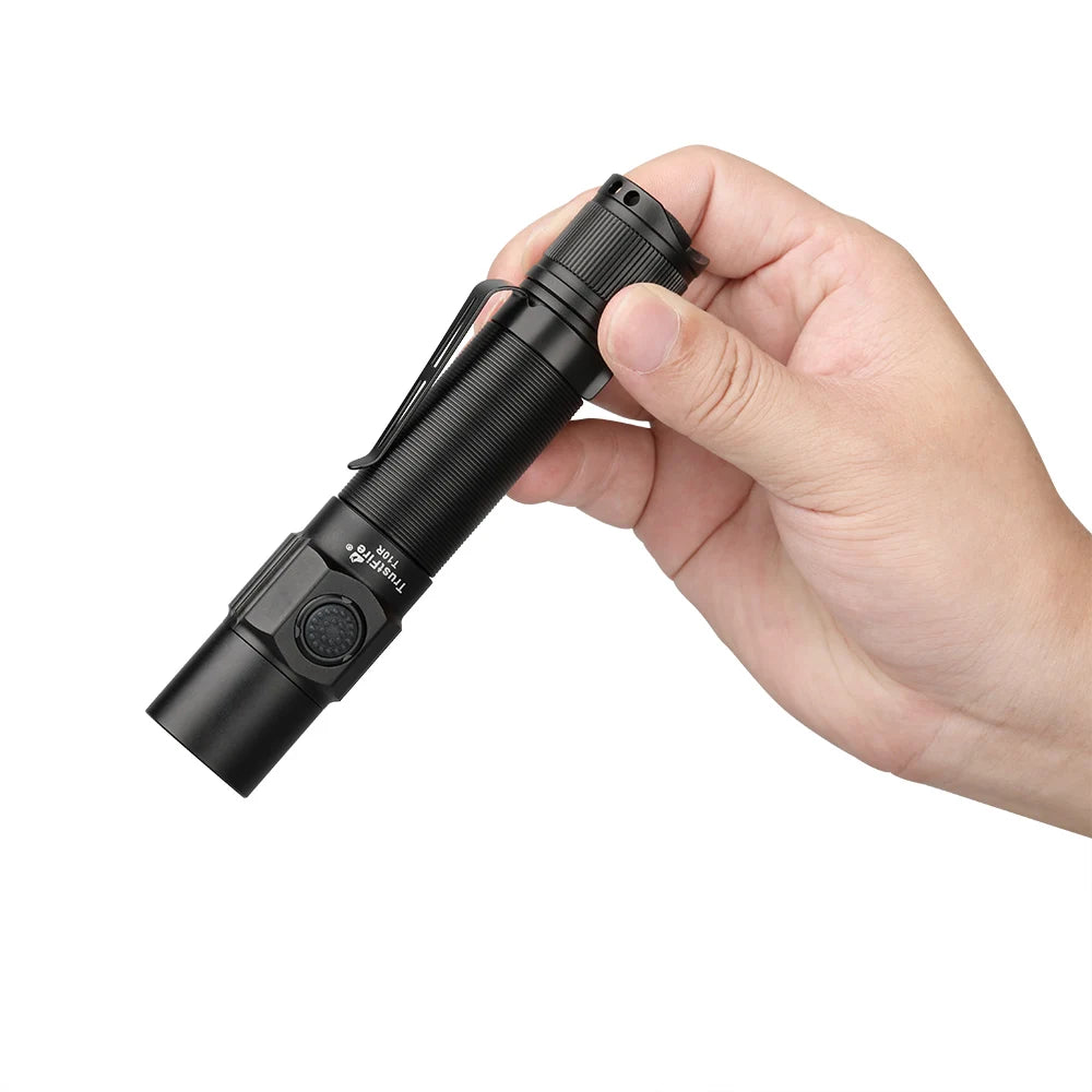 Trustfire T10R  Led Flashlight 1800 Lumen Powerful Type C USB Rechargeable 18650 Torch Lamps High Power Lamp Dual Switch