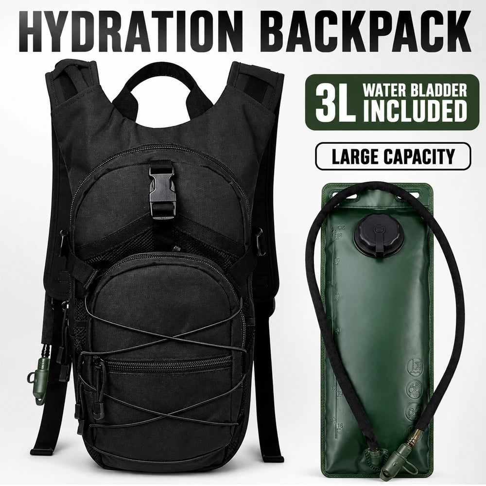 Hydration Backpack with Water Bladder for Hiking Camping and Cycling