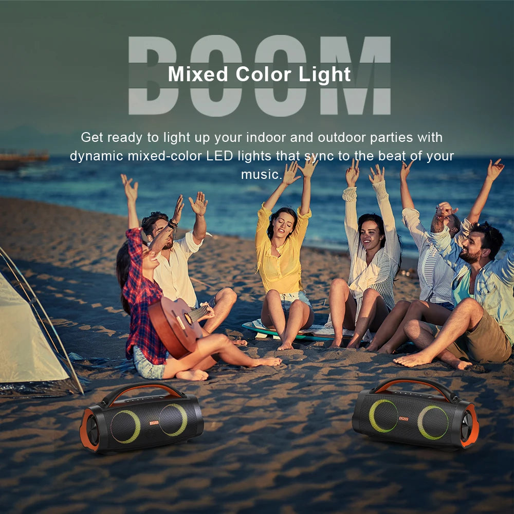 DOSS 100W Portable Speaker Bluetooth 5.3 Powerful Stereo Sound