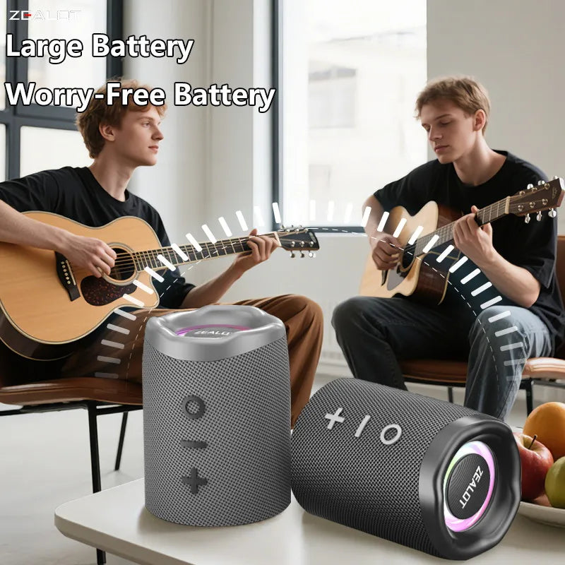 Zealot M5 Portable Magnetic Bluetooth Speaker With Stereo Audio