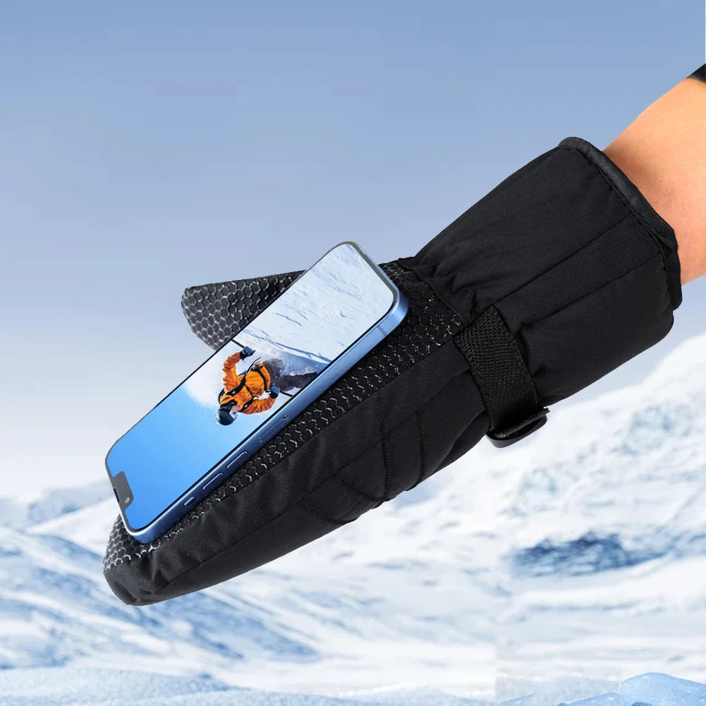 Ski Mittens Waterproof Snow Gloves Thermal Cycling Gloves Snowboard Gloves Cold Weather Gloves for Men and Women
