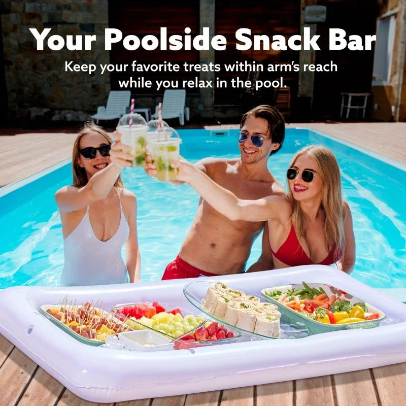 Inflatable Serving Tray Set for Food Drinks and Outdoor Parties