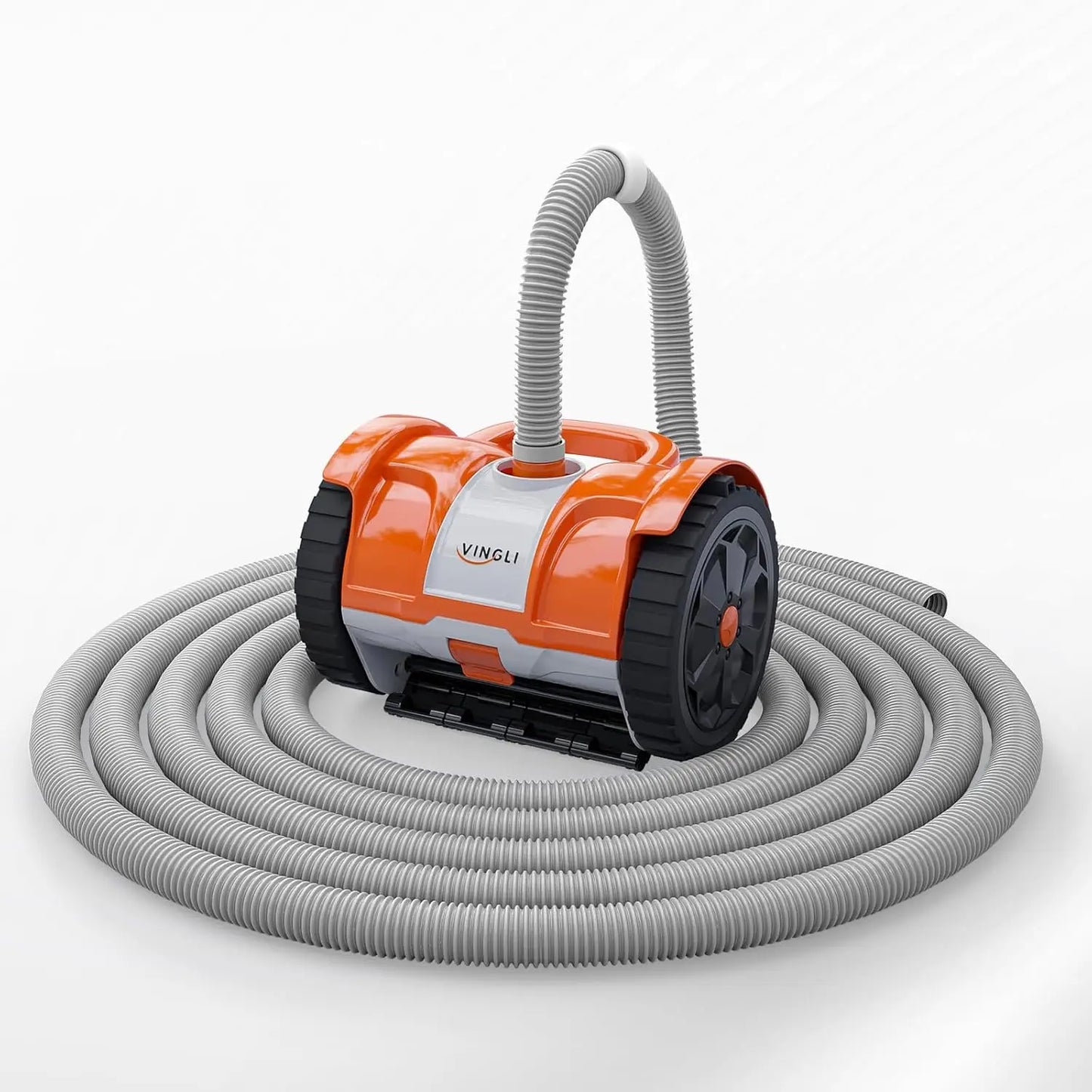 Pool Vacuum Cleaner, Suction Side Wall-Climbing Sweeper for Ground&Inground Pools,  39.6ft Tangle-Free Hose