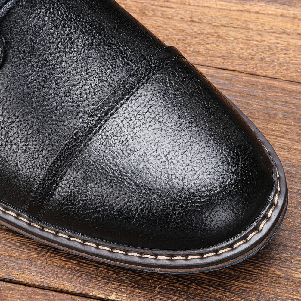 Classical Men Boots 2026 Fashion Comfortable Spring Leather Boots with Zipper