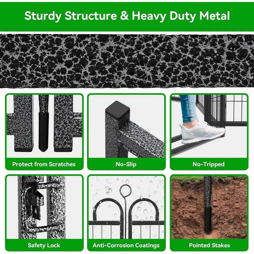 Heavy Duty Metal Dog Playpen For Secure Outdoor Portable Enclosure
