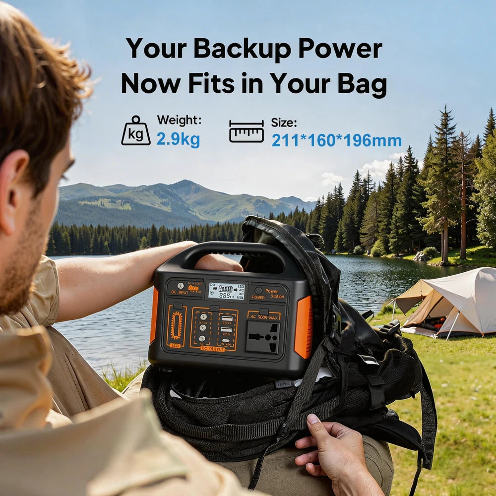 GaiaRay Portable Power Station With LiFePO4 Battery For Camping and Travel