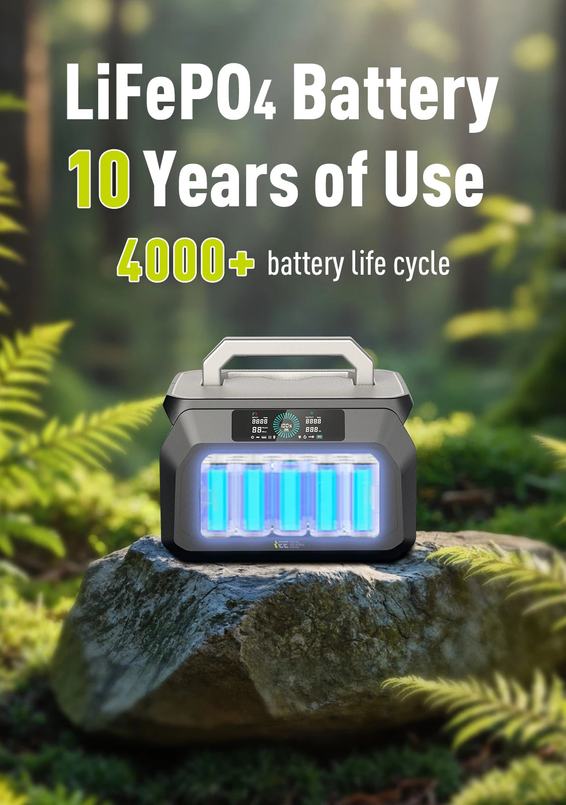 IEE 800W 512Wh LiFePO4 Portable Solar Power Station