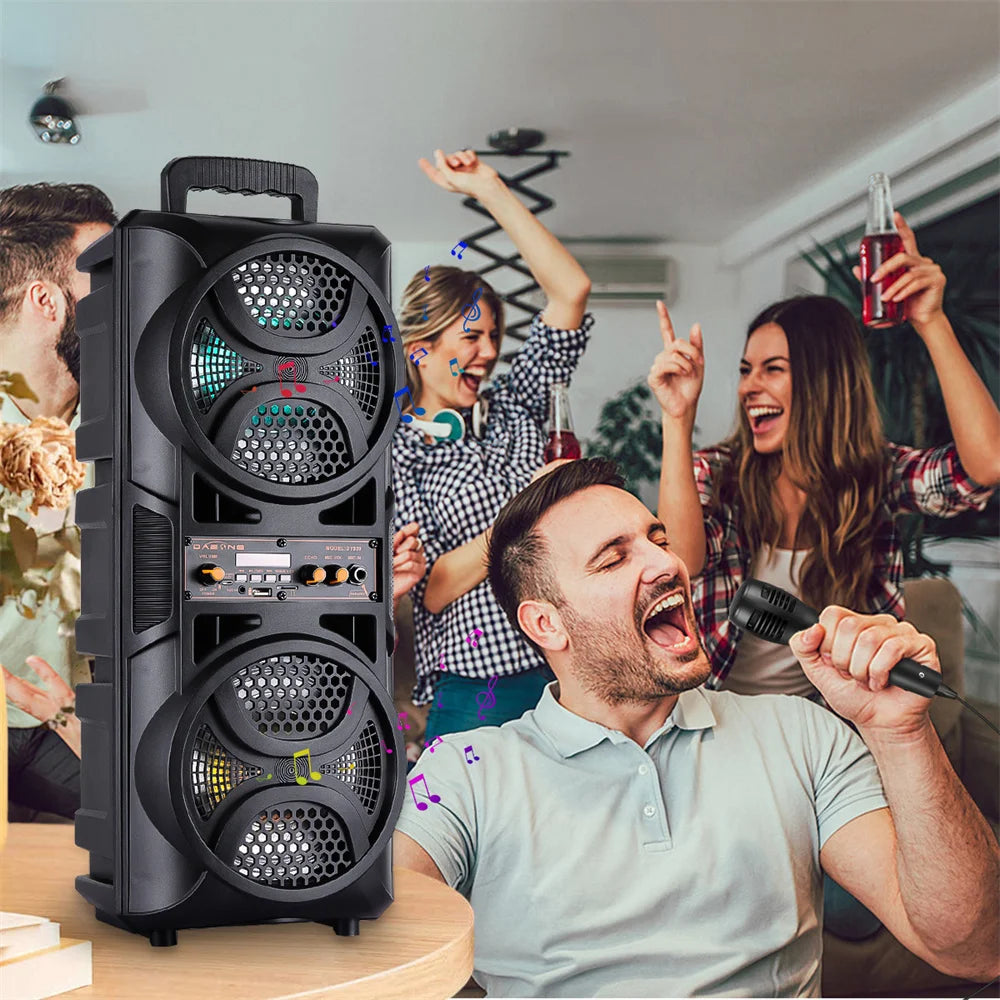 CURUK Portable Bluetooth Speaker With Deep Bass And Karaoke