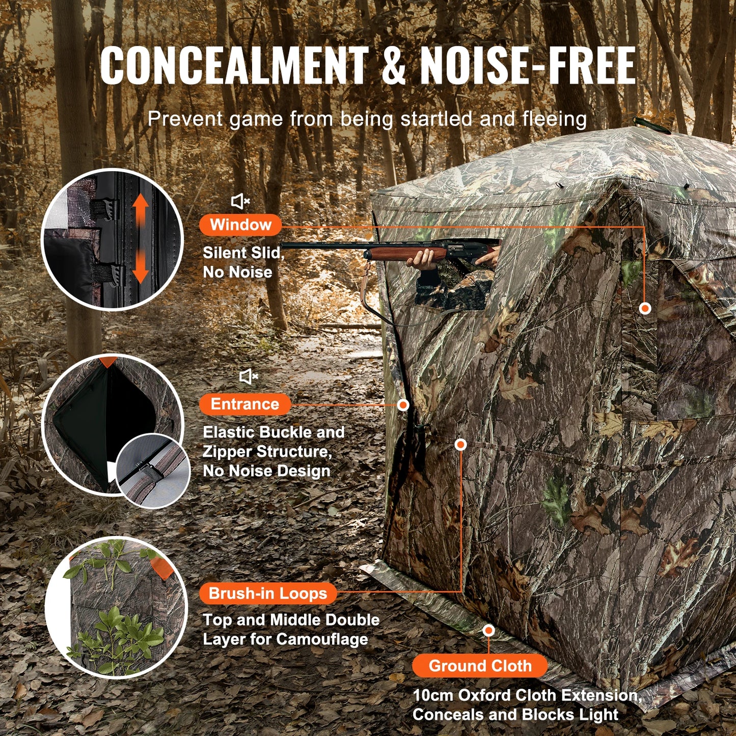 SucceBuy Hunting Blind See Through Ground Blind Pop Up Deer Carrying Bag