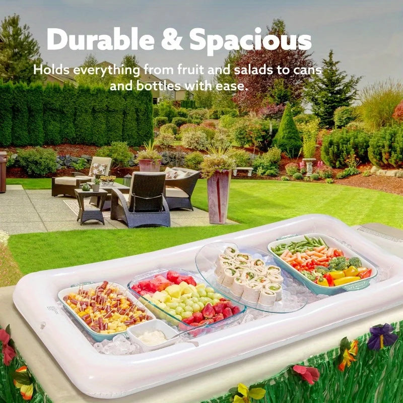 Inflatable Serving Tray Set for Food Drinks and Outdoor Parties