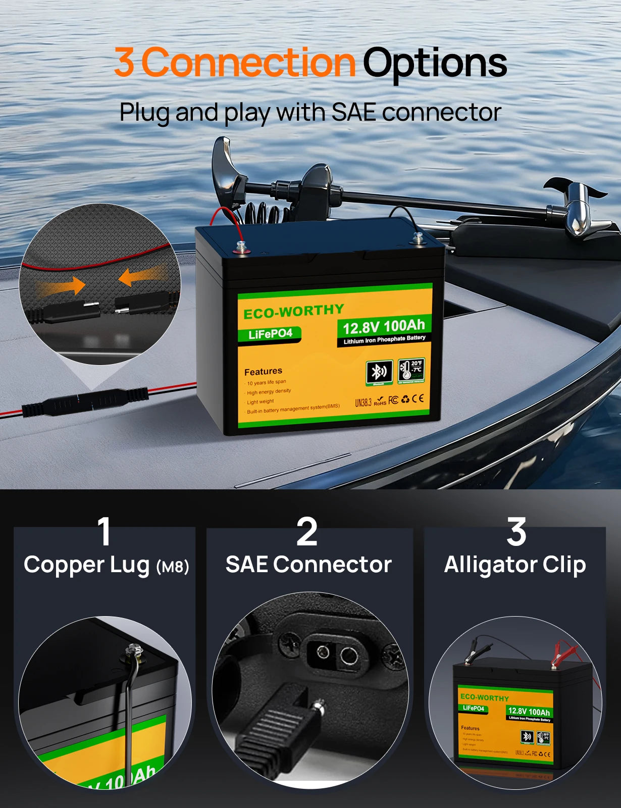 Eco Worthy Dual Bank Marine Battery Charger 12V 10A