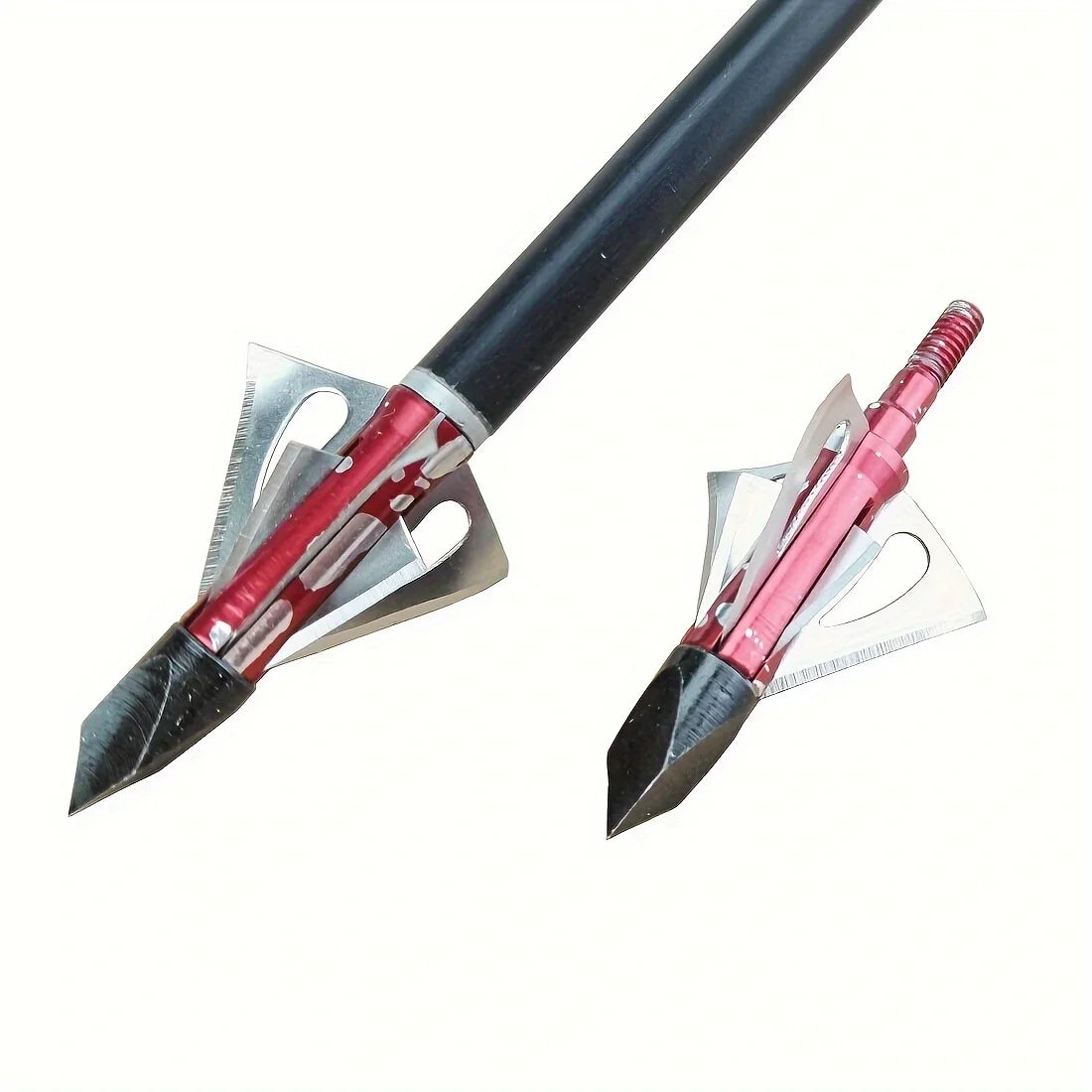6 PCS Hunting Broadheads 100 Grain Fixed Blade Arrow Tips Archery Arrowhead for Crossbow Compound Bow