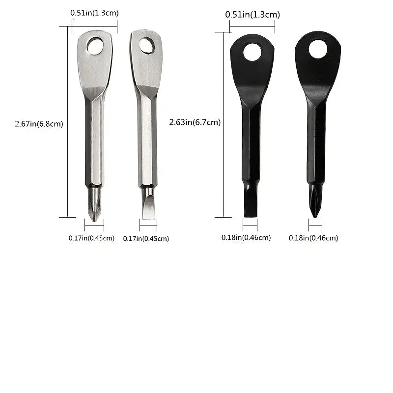Mini Keychain Screwdrivers Set Portable Steel Tools For Car Repair