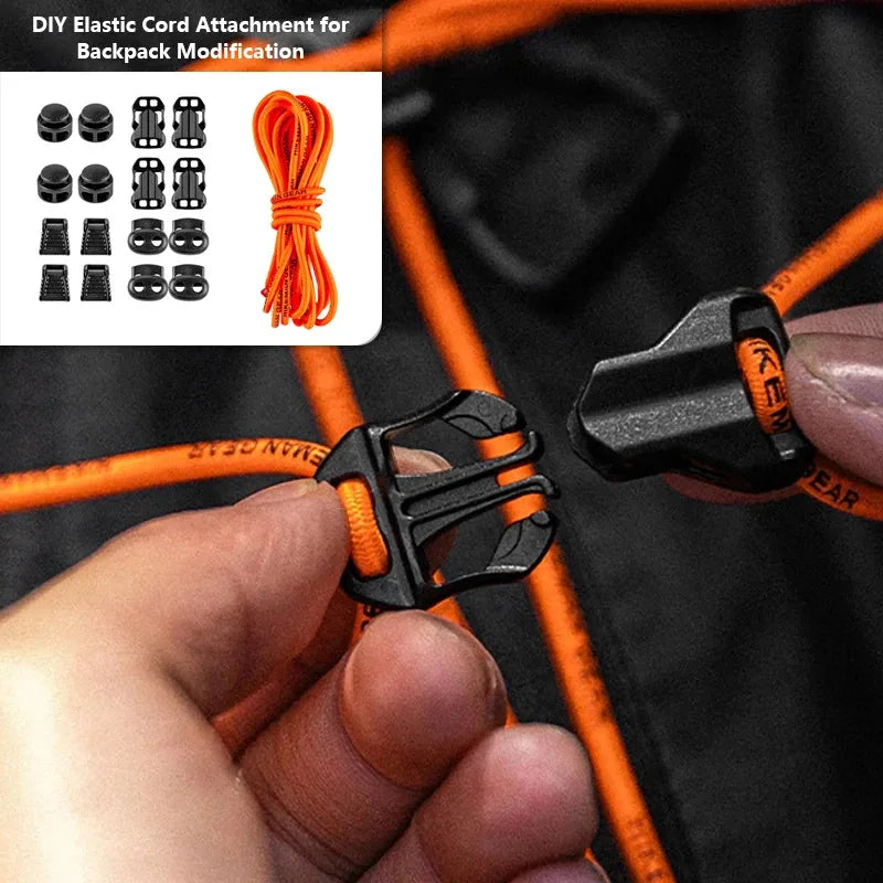 HIKEMAN DIY Adjustable Backpack Buckle Elastic Expansion Strap for Outdoor Hiking Camping External Hanging Fastener