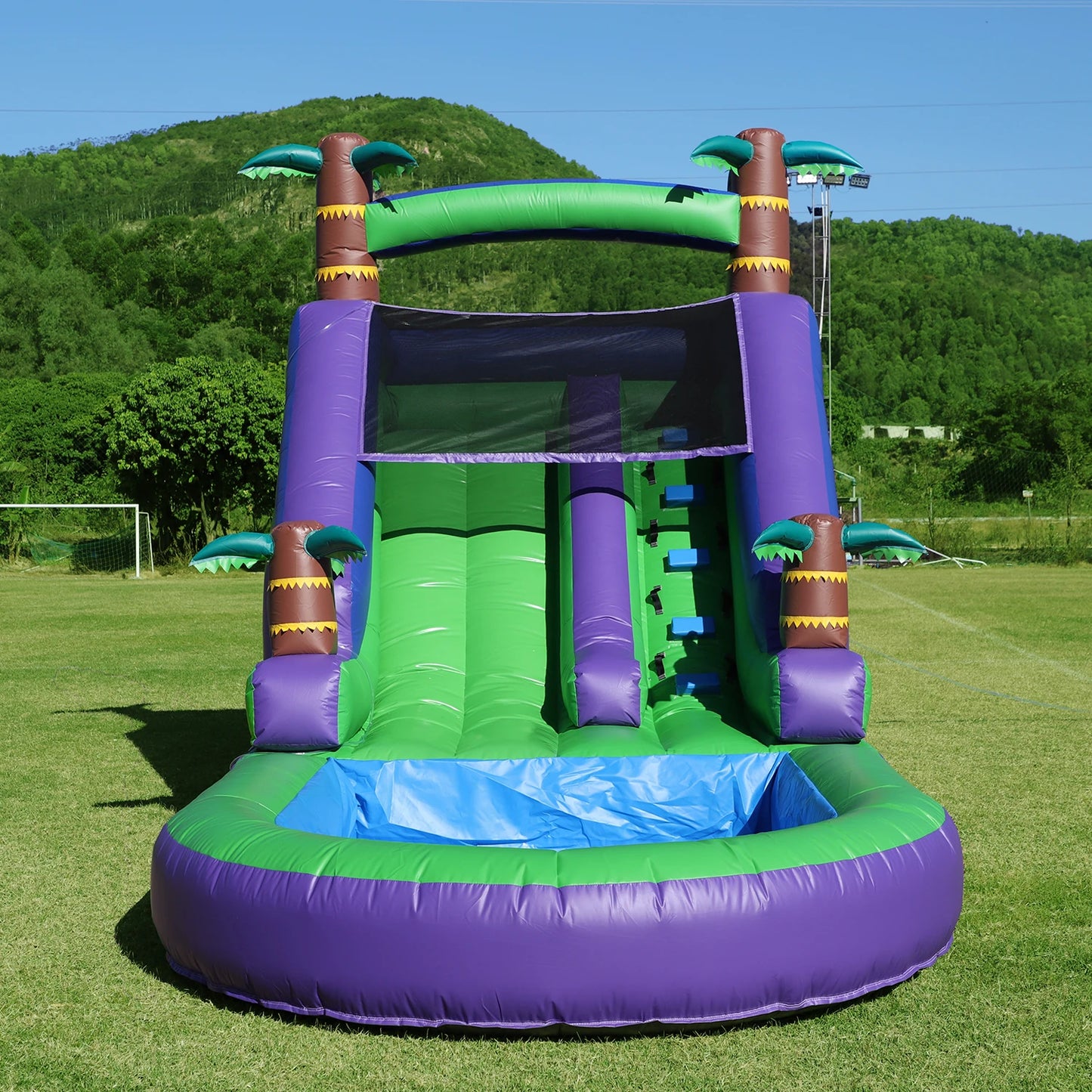 Inflatable water slide, Commercial Bounce House with Water Slide PVC and a 1100W Air blower 21ft/6.4M