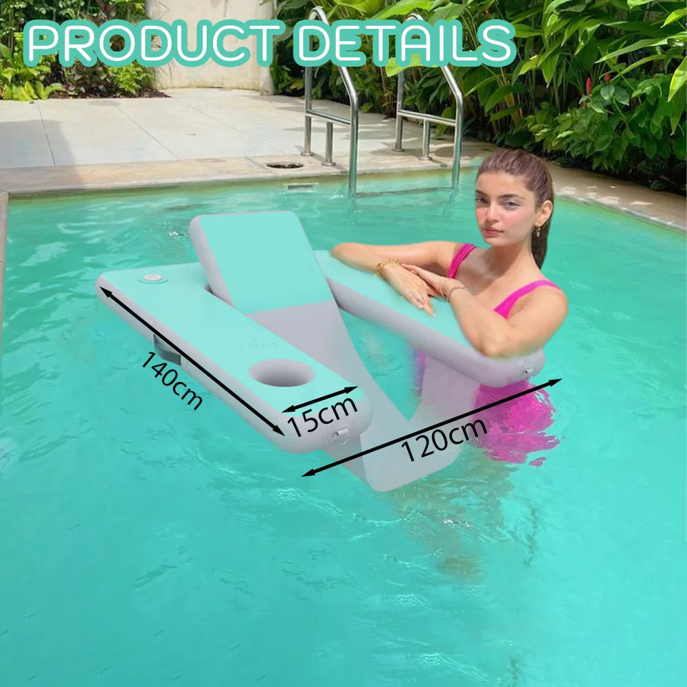 Pool Float Chair inflatable pool chair Hammock Chair Floating Pool Ocean Outdoor Lounging Inflatable Pool Portable Water Chair
